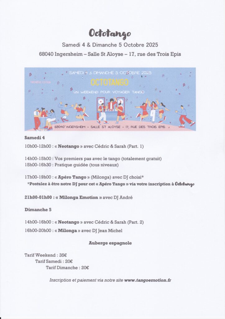 Flyer de octotango 2025